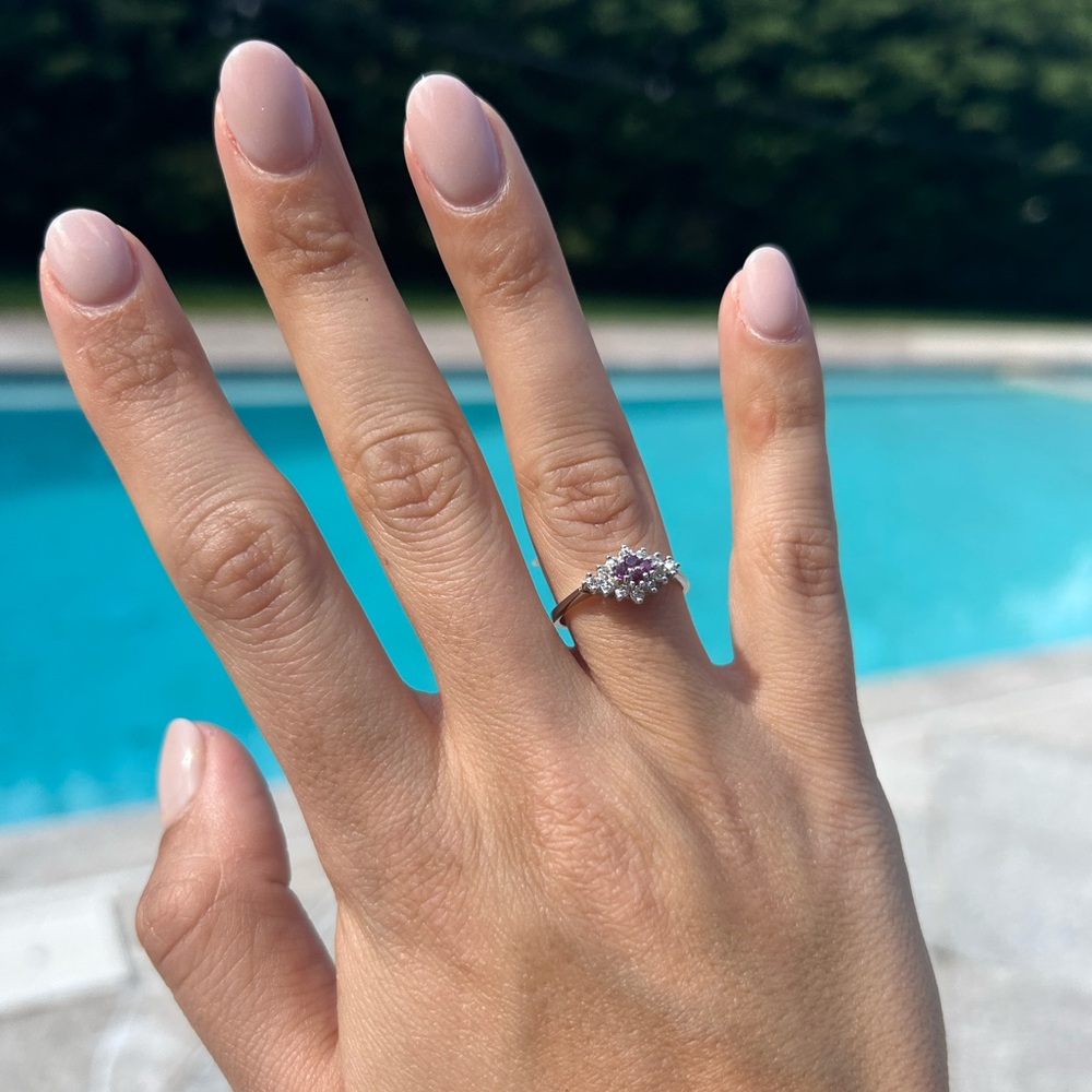 Ruby Diamond Shaped Ring